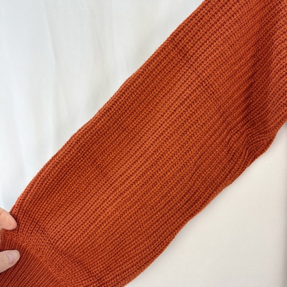 Kojooin Button Front Cardigan Women's Small Rust Knit Sweater Casual Cozy Fall - Picture 10 of 15
